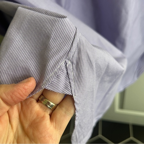 EUC Polo Ralph Lauren Men's Purple gingham Button-Down Shirt size 16 1/2 /42 - Picture 5 of 8